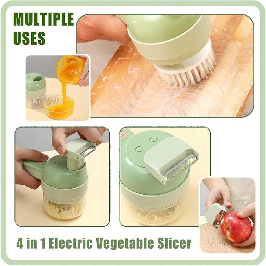 4 in 1 Portable Electric Vegetable Cutter Set - Cartzy 