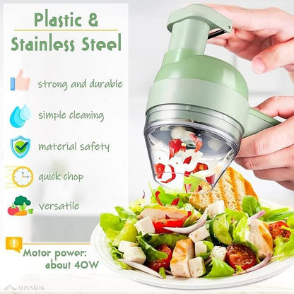 4 in 1 Portable Electric Vegetable Cutter Set - Cartzy 