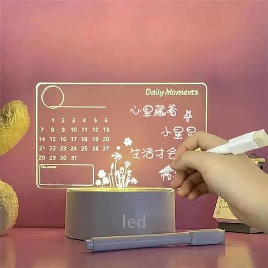 3d Acrylic Writing Board with Pen and Light - Cartzy 