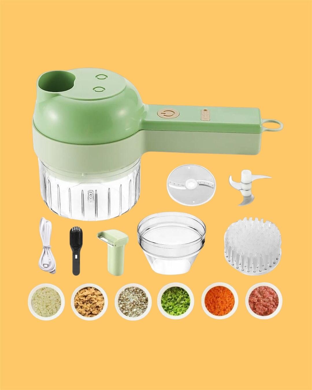4 in 1 Portable Electric Vegetable Cutter Set - Cartzy 