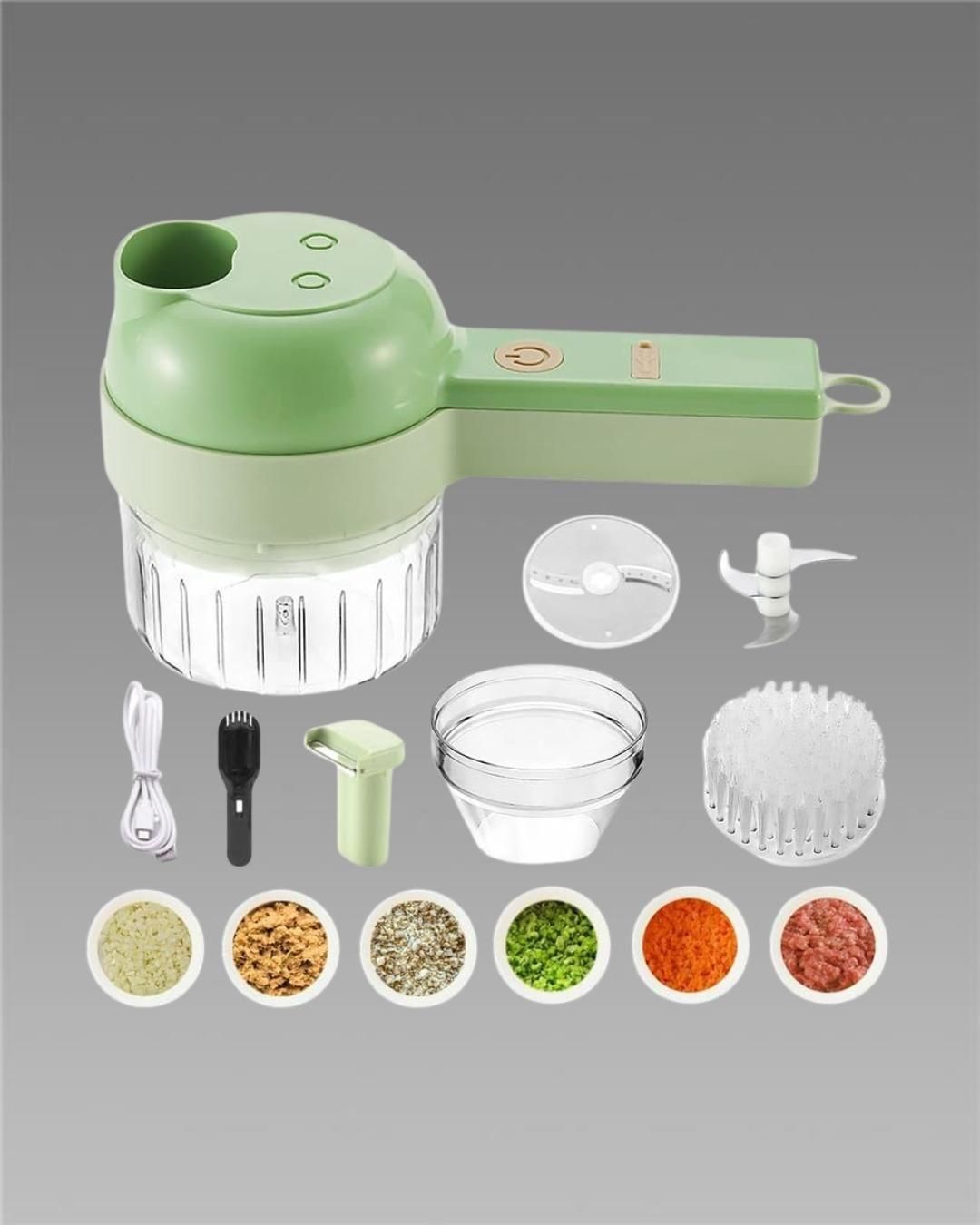 4 in 1 Portable Electric Vegetable Cutter Set - Cartzy 
